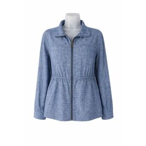 Old Navy Linen Blend Jacket Model on Duty Elevated  Large